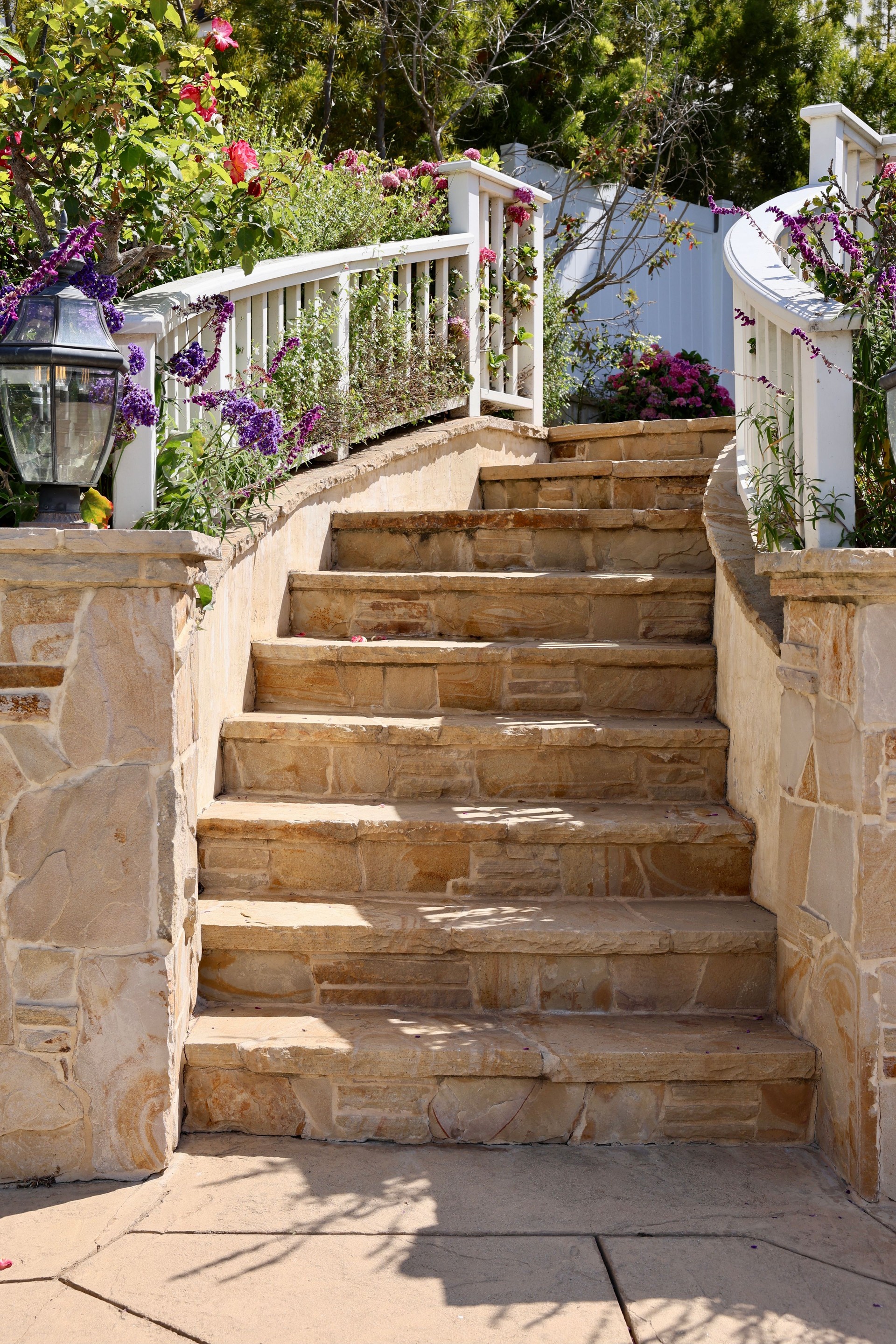 Old fashioned stone steps leading upwards